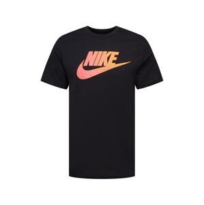 Nike Sportswear Tričko  čierna / koralová / mandarínková