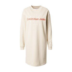 Calvin Klein Jeans Šaty  krémová / oranžová / biela