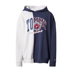 Tommy Jeans Mikina  námornícka modrá / svetlosivá / červená / biela