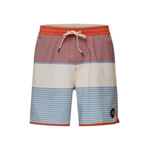 QUIKSILVER Plavecké šortky 'OCEANMADE SCALLOP'  biela / oranžová / čierna / svetlomodrá