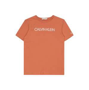 Calvin Klein Jeans Tričko  oranžová / biela