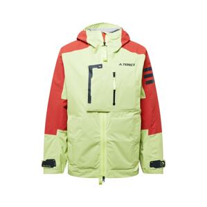 adidas Terrex Outdoorová bunda 'Xploric'  čierna / ohnivo červená / svetlozelená