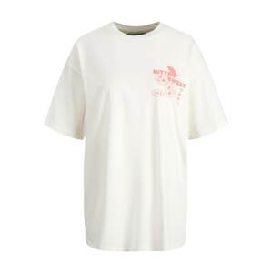 JJXX Oversize tričko 'Kayle'  svetločervená / biela
