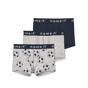 NAME IT Boxershorts  sivá melírovaná / tmavomodrá / biela