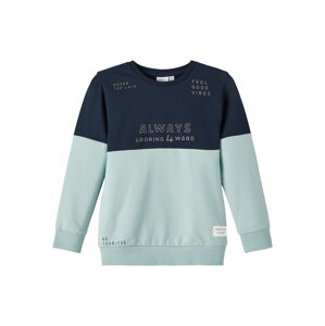 NAME IT Sweatshirt 'KONRAD'  svetlomodrá / tmavomodrá / biela