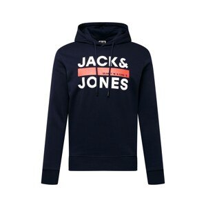 JACK & JONES Mikina 'DAN'  námornícka modrá / červená / biela