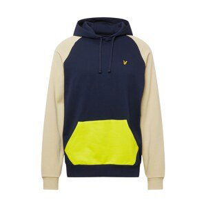 Lyle & Scott Mikina  námornícka modrá / limetková / béžová