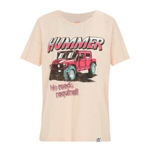 Recovered Tričko 'No Roads Required Hummer'  zmiešané farby / ružová