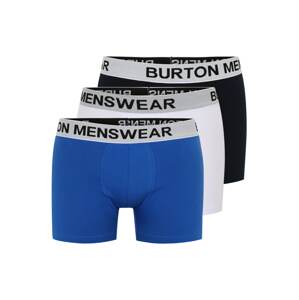 BURTON MENSWEAR LONDON Boxerky  antracitová / biela / modrá / sivá