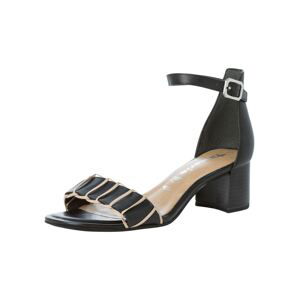 TAMARIS Remienkové sandále  béžová / čierna