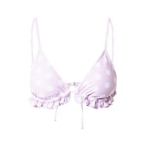 River Island Bikinový top  svetlofialová / biela