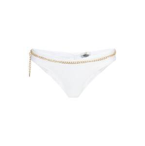 River Island Bikinové nohavičky 'CHAIN BELT'  biela / zlatá