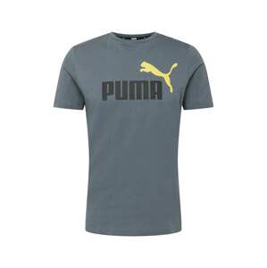 PUMA Funkčné tričko  tmavosivá / čierna / žltá