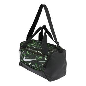NIKE Športová taška 'Brasilia 9.5'  tmavozelená / čierna / svetlozelená / trávovo zelená / pastelovo zelená