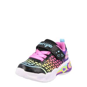 SKECHERS Tenisky 'SWEETHEART LIGHTS'  azúrová / žltá / neónovo fialová / ružová / čierna