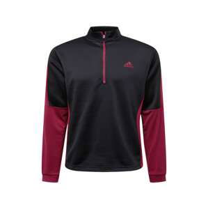 adidas Golf Športová mikina  čierna / tmavočervená