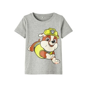 NAME IT Tričko 'JASSO PAWPATROL'  sivá / hnedá / žltá