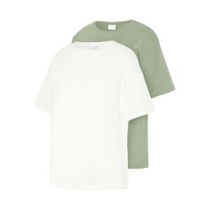 MAMALICIOUS Tričko 'Mary'  pastelovo zelená / biela