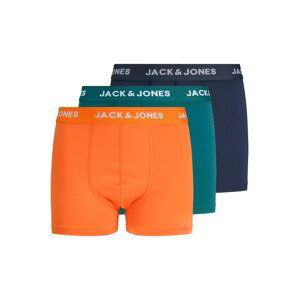 Jack & Jones Junior Nohavičky 'Archie'  námornícka modrá / biela / neónovo oranžová / smaragdová