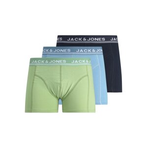 JACK & JONES Boxerky  modrá / tmavomodrá / jablková