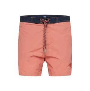 Superdry Plavecké šortky  tmavomodrá / lososová