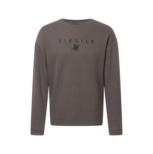 SikSilk Mikina  tmavosivá / čierna