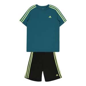 ADIDAS PERFORMANCE Tréningový komplet  petrolejová / čierna / neónovo zelená