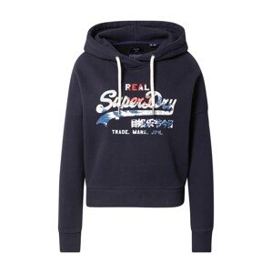 Superdry Mikina  námornícka modrá / biela / červená / modrá