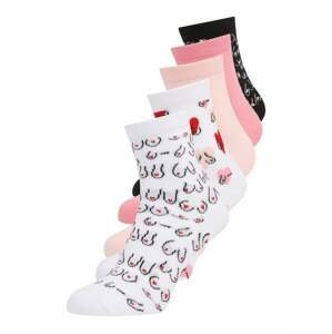 Monki Ponožky 'Polly'  biela / ružová / čierna / ružová