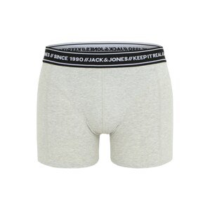 JACK & JONES Boxerky 'EDDIE'  svetlosivá / čierna / biela