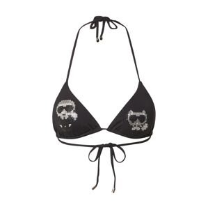 Karl Lagerfeld Bikinový top 'CHOUPETTE'  čierna / strieborná