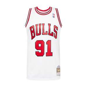 Mitchell & Ness Tričko  ohnivo červená / čierna / biela