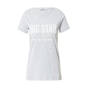 Big Star Tričko 'BRUNONA'  biela / sivá melírovaná