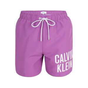 Calvin Klein Swimwear Plavecké šortky  fialová / biela