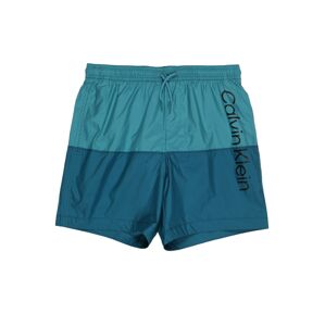 Calvin Klein Swimwear Plavecké šortky  modrozelená / petrolejová / čierna