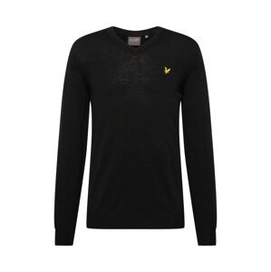 Lyle & Scott Športový sveter  čierna / limetková