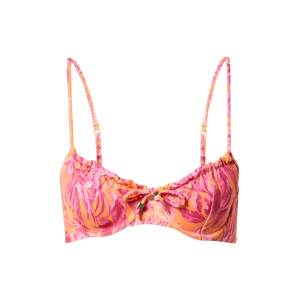 Hunkemöller Bikinový top 'Tulum'  cyklaménová / tmavooranžová / biela