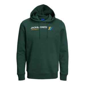 JACK & JONES Mikina 'Nate'  svetlomodrá / zlatá žltá / tmavozelená / biela