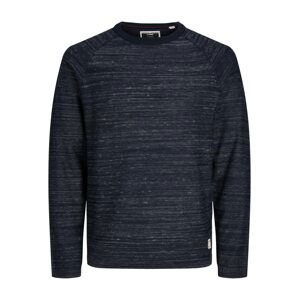 JACK & JONES Sveter 'Berg'  námornícka modrá / biela