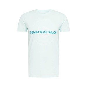 TOM TAILOR DENIM Tričko  azúrová / nebesky modrá / biela