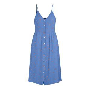 Pieces Petite Košeľové šaty 'SHEA'  modrá / nebesky modrá / oranžová