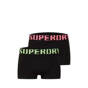 Superdry Boxerky  neónovo zelená / neónovo ružová / čierna