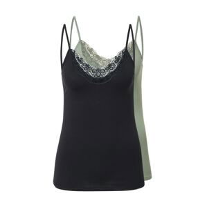 VERO MODA Top 'INGE'  olivová / čierna