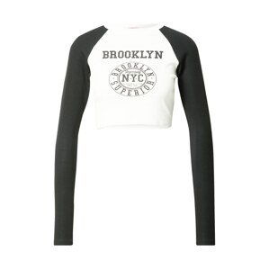 Edikted Tričko 'Brooklyn Babe'  čierna / biela