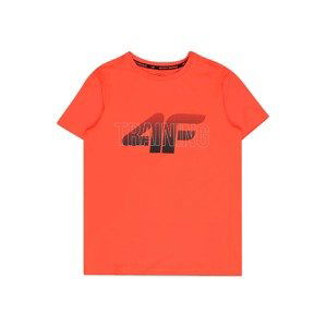 4F Funkčné tričko  oranžovo červená / čierna / biela