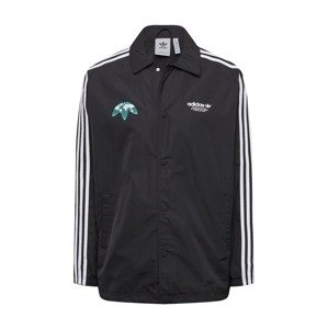 ADIDAS ORIGINALS Prechodná bunda  čierna / biela / nefritová