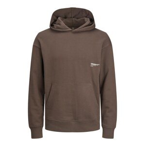 JACK & JONES Mikina 'Clean'  mokka / biela