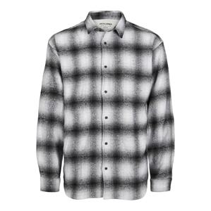 JACK & JONES Košeľa 'CARL'  čierna / biela