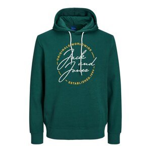 JACK & JONES Mikina 'JERRYS'  zelená / biela / žltá