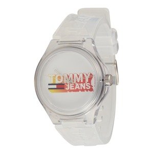 Tommy Jeans Analógové hodinky  strieborná / priehľadná / červená / biela